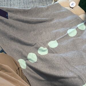 Elegant Gray Cape with Mint Accents